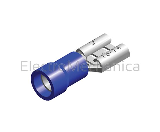 F2-4.8VD/5 | FEMALE P/ON BLUE 4.8mm (100) | L - Termination and